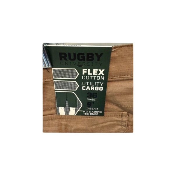 Rugby Men's Cargo Shorts, Size 36, Khaki, Stylish & Functional, NWT - Picture 3 of 6